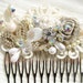 Bridal Hair Comb or Clip in Ivory -LAST ONE- Vintage Hair Piece- Wedding Hair Accessories- Fascinator