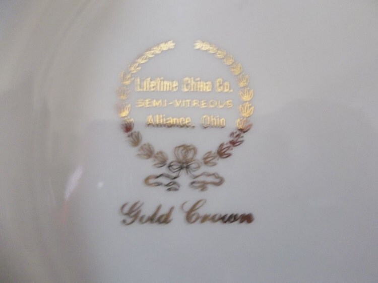 Lifetime Homer Laughlin Gold Crown China Turquoise by frenchtwine