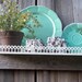 Vintage White Metal Wall Shelf