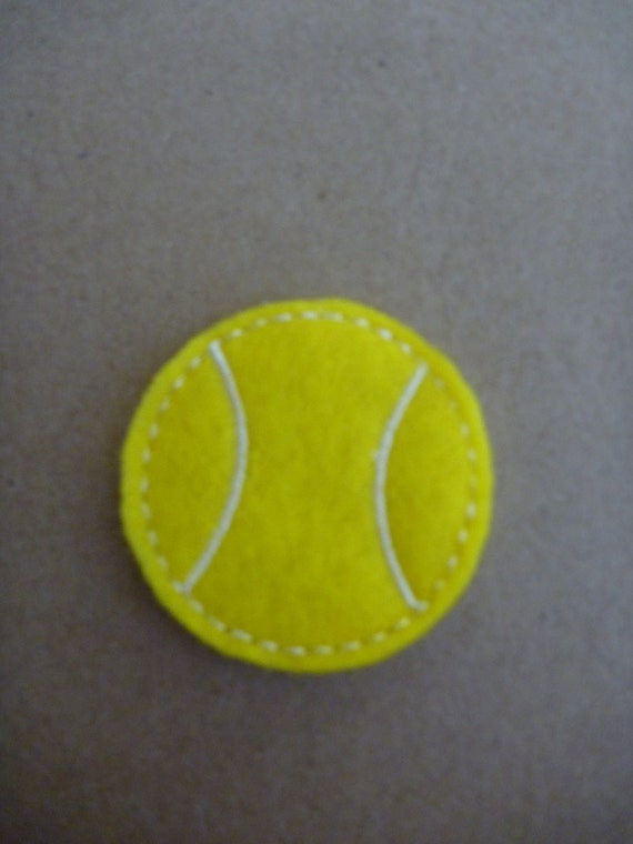 Tennis ball felt feltie embroidery design