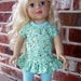 18 Inch Doll Clothes- Aqua Dress with chain belt and Leggings