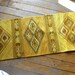 Yellow Zapotec / Oaxacan Rug Floor Runner Evil Eye Protect