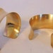 Ébauches De Bracelet Manchette En Laiton Concave 3/4 - Lot De 2