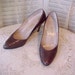 Reserved: Nice Pair of Vintage Lizard Skin High Heels in Size 7 1/2M-Rich Chocolate Brown