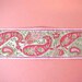 Charming Vintage Ribbon in Beautiful Paisley Jacquard of Metallic Gold, Rose, Moss and Red