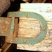 LOWERED PRICE Pair Antique Barn Door Rollers with Tracks
