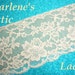 1 yard, 13 inches of 5 1/2 inch Vintage Ecru chantilly lace, raschel lace trim for bridal, hair acc, lingerie by MarlenesAttic