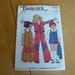 UNCUT 1970's Butterick Pattern 3818, Childrens Jumpsuit, Jacket & Applique Transfer, Size 6