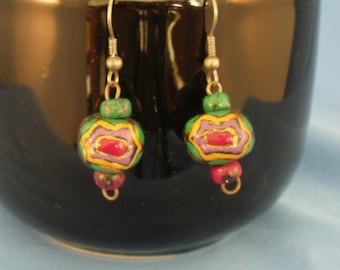 Vintage Southwestern colorful dangled earrings (P27)