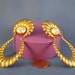 Reserved for Nikky. Vintage long gold tone and pierced rhinestone earrings (P22)