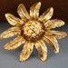Vintage rhinestone center silver flower brooch (BP20)