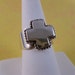 Sterling Silver cross ring size 8 (R17)