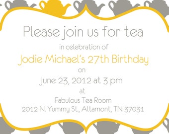 Old Fashioned Tea Party Invitations 10