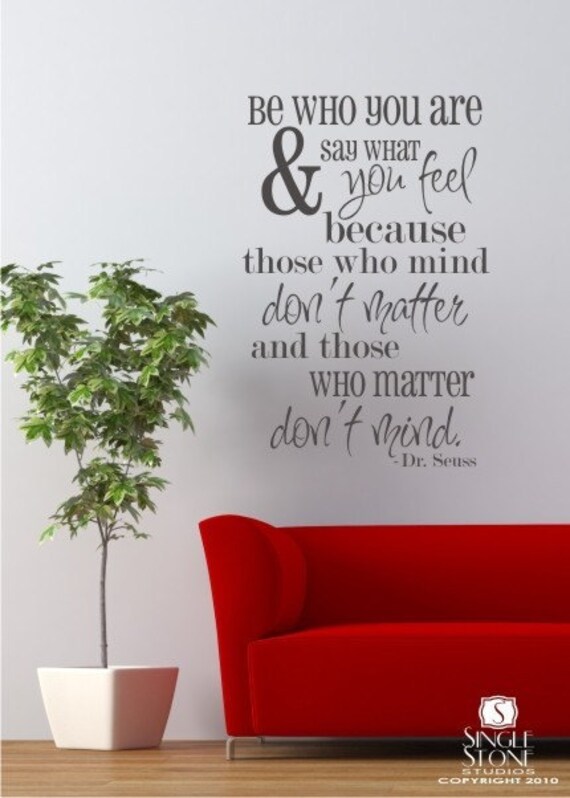 Nursery Wall Decal Quote Be Who You Are Vinyl Wall Words