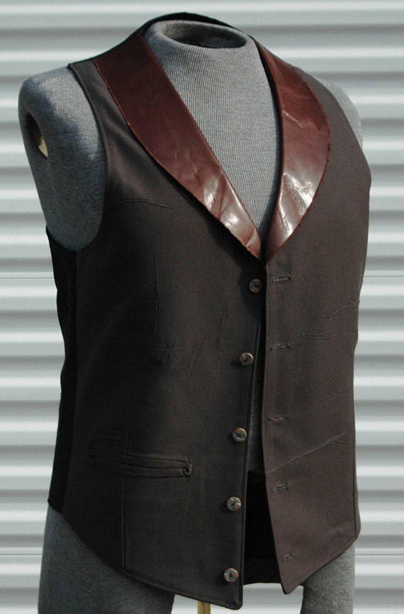 Time Traveler's Steampunk Mens Vest Leather by OLearStudios