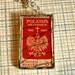 Vintage Poland and United States millennium Postage Stamp and atlas map