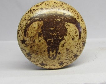 Western Steer Knob Wine Bottle Stopper
