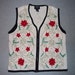 Poinsettia Flower Sparkle Gold Sweater Zest Zip Up Ugly Christmas Party Tacky Gaudy X-Mas L Large M Medium
