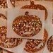 14 Pumpkin Stickers Metallic Orange, Self Adhesive Back ...EMBELL0023...