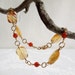 Citrine and Carnelian Bracelet Gold Filled Findings: November Birthstone