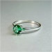 Rainforest Green Topaz, Round Cut, 1.15 carats, Sterling Silver Ring