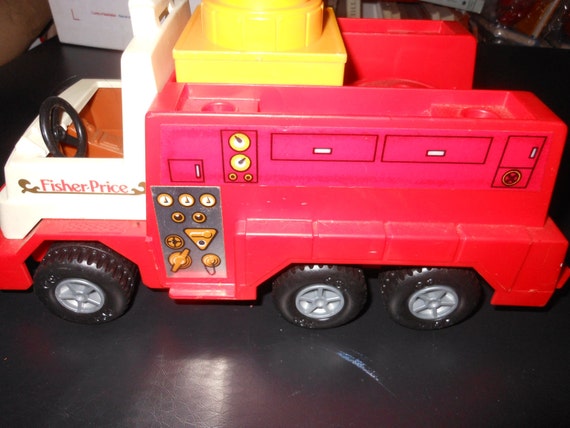 fisher price fire truck toy box