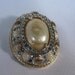 Exceptionally Gorgeous Vintage Pave Rhinestone and Pearl NETTIE ROSENSTEIN Brooch