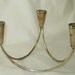Signed Duchin Sterling Silver Tripple Candle Holder Mid Century Modern