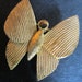 Vintage Trifari Butterfly Pin - Gold Tone Brooch - Designer Jewelry - Womens Fashion Accessory