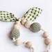 Teething Necklace - Nursing necklace - nursing mom necklaces - linen bow