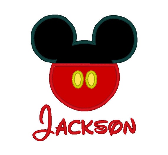 Download Items similar to Mickey Mouse Head with Pants Appliquéd ...