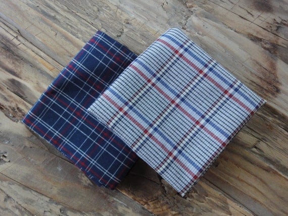 Plaid Handkerchief or Pocket Squares by LoveVirginiaRuth on Etsy