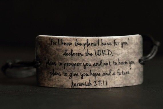 Brown Jeremiah 29:11 Scripture Bracelet