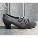 Vintage Gray Suede Outdorables Oxford Heels, Size 7