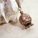 Copper Electroform Poppy Seed Pod Charm Pendant