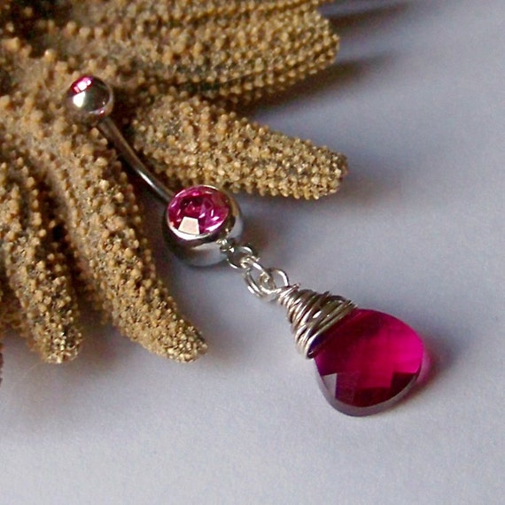 Items similar to Body Jewelry Belly Button Ring Body Piercing Sterling Silver With Small