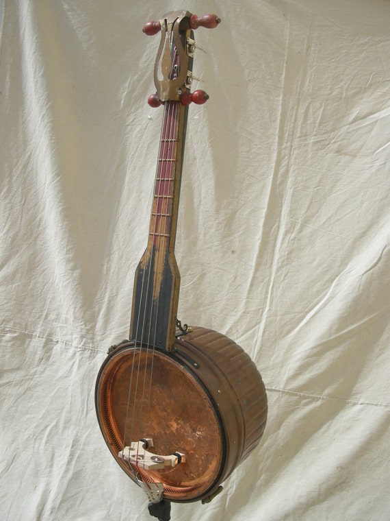 Bass Guitar Upright Copper Washtub Antique Hand Made