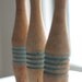 Blue Stripe Wooden Bowling Pins