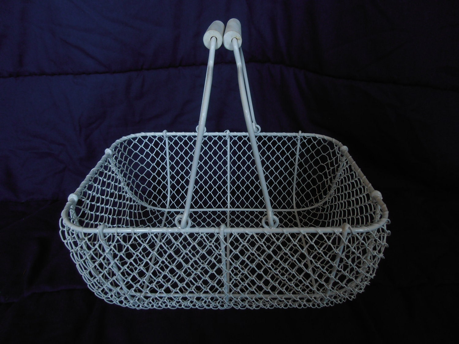 Decorative White Wire Basket