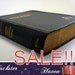 SALE -1951 LEATHER BIBLE --Oversized Masonic Holy Bible, Red Letter Edition, Vintage Book, Black Bible, Gold Lettering, Illustrated