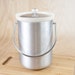 Kromex Brushed Aluminum Ice Bucket w/ plastic liner & Clear Acrylic handle