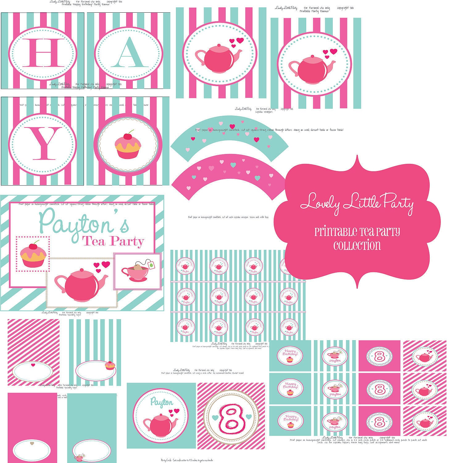 Smart image within tea party printable Crazy image inside tea party printable