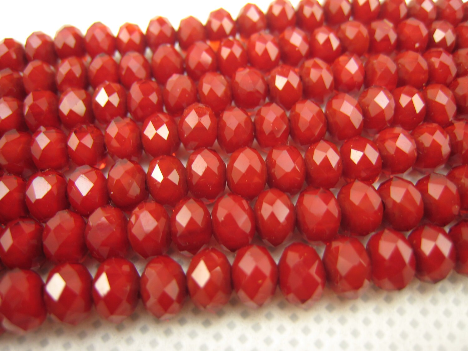 crystal bead, crystal faceted rondelle 6x4mm,15 inch ShinyBead