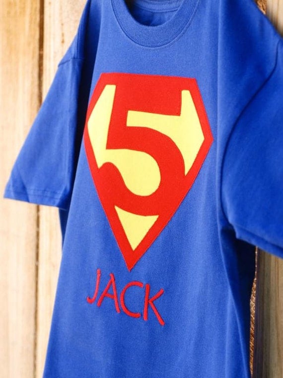 Items similar to Customized Superhero Personalized TShirt with choice