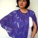 Purple Lace knit Capelet Super soft Big Cotton Cape Woman Capelet