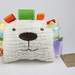 Plush Baby Tag Toy - Bear, Lion, Puppy, Colorful Teether, Baby Toy, Tag Toy by JuteBaby