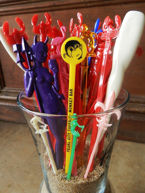 Vintage RARE SWIZZLE STICKS 60's / 70's / Smirnoff by SolGood808