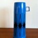 Vintage Mid Century Blue Argyle Diamond Pattern Thermos Mid Century