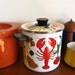 San Ignacio Enamel Stock Pot Fish Vegetables Spain