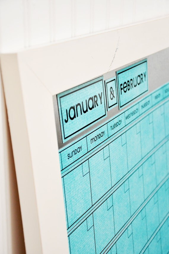 AQUA Calendar Set WITH Board You pick